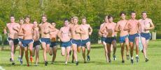 The Illinois men´s cross country team races on Saturday morning at the Arborteum. Claire Napier
