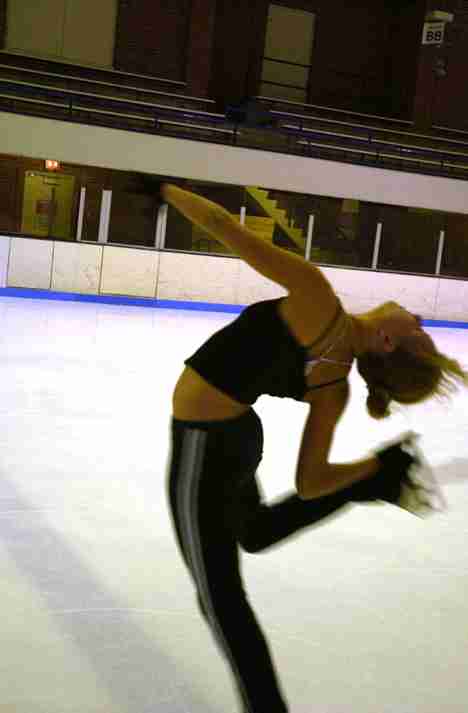 Kathy+Wingate%2C+senior+in+engineering%2C+skates+for+fun+and+for+a+great+work+out+Wednesday+afternoon+at+the+Ice+Arena.+Jonathan+Witten%0A