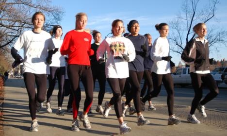 The women´s cross country team practices outside the Armory on Nov. 17. Read about the team´s upcoming trip to the national championship on page B-3.The women´s cross country team practices outside the Armory on Nov. 17. Read about the t Ben Cleary
