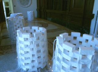 A piece by Amber Ginsburg titled "The Visual Display of Quantitative Inf" currently being displayed at the Springer Cultural Center. This piece is a part of an exhibition called "Hidden Realities." The Springer Cultural Center is located at 301 N. Randolp Tedd Anderson
