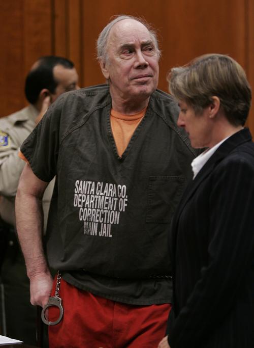 Dean Arthur Schwartzmiller looks around the courtroom San Jose, Calif., courtroom, Monday, Jan. 29, 2007, before he was sentenced to 150 years to life for sexually abusing two 12-year-old boys. Schwartzmiller, 64, a child molester with convictions in se The Associated Press
