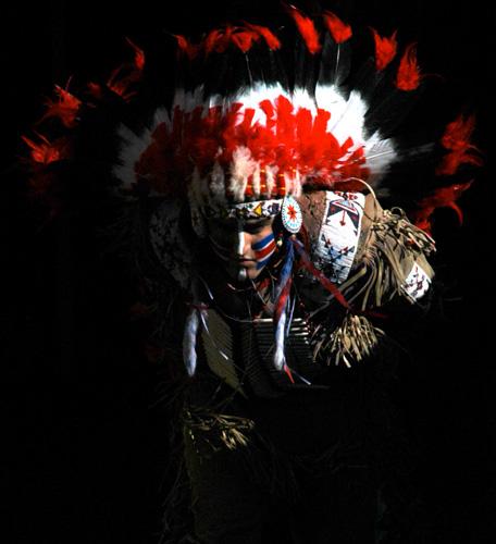 (File) The Chief exits the tunnel of Memorial Stadium at half-time of the last football game of the 2005 season on Nov. 19, 2005 against Northwestern. Adam Babcock

