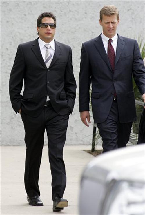 Joseph Francis, multimillionaire founder of the popular "Girls Gone Wild" video empire, left, and his attorney, Aaron Dyer, leave the U.S. District Courthouse in Panama City, Fla., in this Dec. 13, 2006, file photo. Francis was indicted by a federal grand The Associated Press
