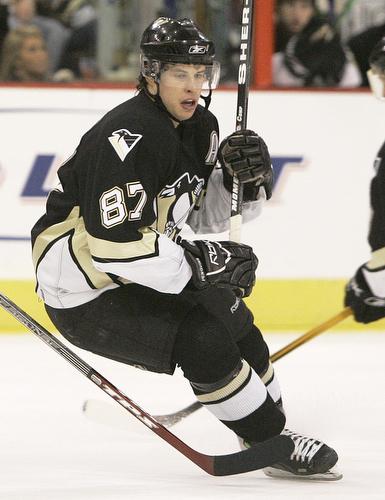 Pittsburgh Penguins Sidney Crosby skates against the Boston Bruins in the hockey game in Pittsburgh, in this March 25, 2007, file photo. Crosby, is a finalist for league MVP in just his second season. Keith Srakocic, AP
