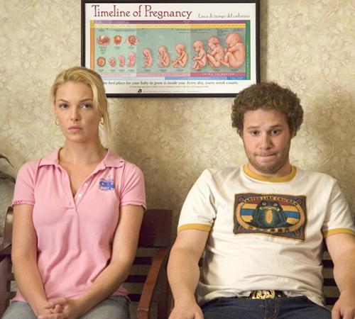 Universal Pictures provided this photo of Katherine Heigl and Seth Rogen in 7quot;Knocked Up." The Associated Press
