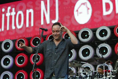 Dave Matthews Band performs at Live Earth concert at Giants Stadium on Saturday in East Rutherford, N.J. The concert is part of a 24-hour series spanning seven continents to raise awareness for global warming. Tim Larsen, The Associated Press
