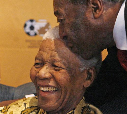 In this photo released by Backpagepix, former South African President Nelson Mandela, left, with Brazilian soccer legend, Pele, right, in Johannesburg, on Tuesday, the eve of a soccer match to be staged in Cape Town, South Africa. The match between an Afr Chris Ricco, The Associated Press
