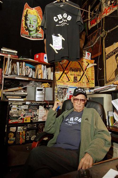 CBGB rock club owner Hilly Kristal, seen at his club in New York in this file photo of Sept. 26, 2006, died Tuesday, Aug. 28, 2007, at the age of 75. Kristal, whose dank Bowery rock club served as the birthplace of the punk rock movement and a launching p The Associated Press
