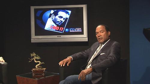 In this image from video, O.J. Simpson sits on the Internet TV set at MN1.com with the monitor showing the cover of his book If I Did It, in Dallas, in this file photo from July 31. Citing a perceived lack of customer interest, Barnes & Noble said Tuesd THE ASSOCIATED PRESS, RICH MATTHEWS
