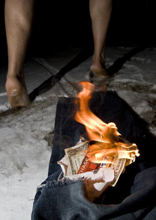 Almost one-half of college students have credit cards burning a hole in their pockets. Photo Illustration by Brad Vest
