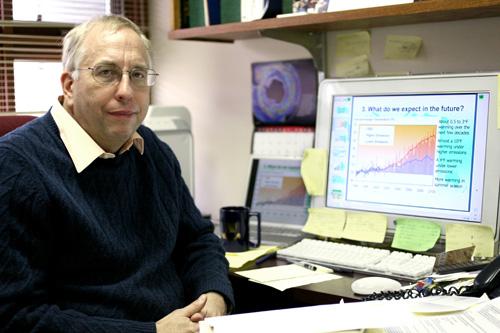 Don Wuebbles, professor of atmospheric sciences, recently finished assessing the potential impact of climate change on the city of Chicago. Erica Magda

