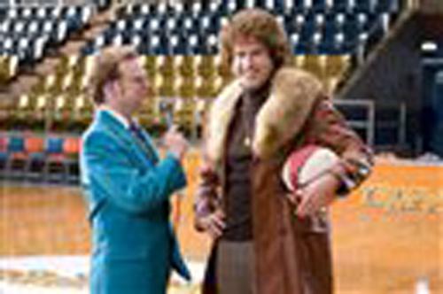 This undated photo released by New Line Cinema shows Will Ferrell, right, portraying Jackie Moon and Andrew Daly portraying Dick Pepperfield in the movie Semi-Pro. Frank Masi, The Associated Press
