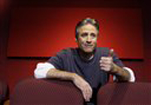 Jon Stewart, host of the 80th Academy Awards, poses for a photo at the Kodak Theater in the Hollywood section of Los Angeles, Wednesday, Feb. 20, 2008. Chris Carlson, The Associated Press
