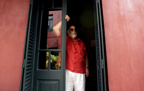 Film director Francis Ford Coppola poses for a photo during an interview in Buenos Aires, Argentina, Wednesday. Decades after his 1972 hit The Godfather, Coppola is getting set to shoot Tetro, a film about a different but equally dysfunctional Italian Natacha Pisarenko, The Associated Press
