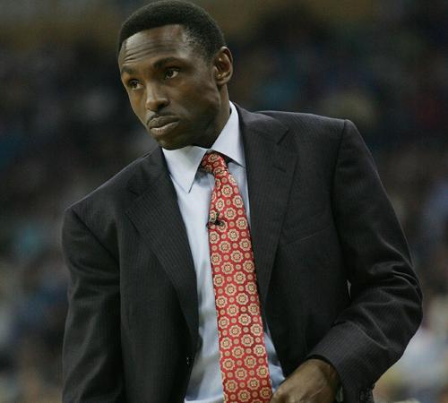 Dallas Mavericks coach Avery Johnson looks on during a 99-94 loss to the New Orleans Hornets in Game 5 of a first-round playoff basketball series against the New Orleans Hornets, in New Orleans, Tuesday, April 29, 2008. The Hornets won the series 4-1. Joh Dave Martin, The Associated Press
