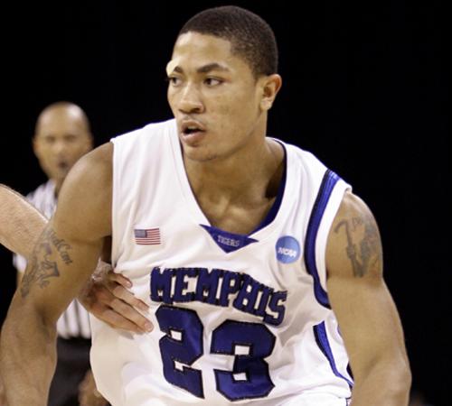 In this March 28, 2008 file photo, Memphis guard Derrick Rose (23) dribbles against Michigan State in the second half of the NCAA South Regional semifinal basketball game in Houston. Rose and Kansas State forward Michael Beasley are two of the top draft Eric Gay, The Associated Press
