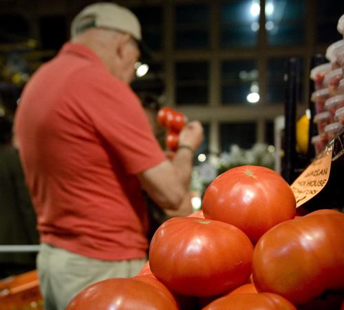 Shown are Canadian Hot House Tomatoes at a produce seller at the Reading Terminal Market in Philadelphia on Tuesday. The Food and Drug Administration has released a list of farming locations, including Canada, California, and Hawaii, that it believes are Matt Rourke, The Associated Press

