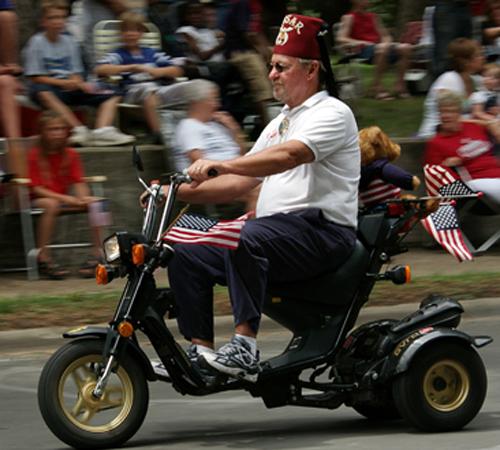 A Shriner rides in the Freedom Celebration Parade on Wednesday, July 4, 2007. Wes Anderson
