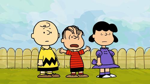 In this image released by Warner Bros. Entertainment, Linus, center, is shown with Charlie Brown and Lucy during a new animated webisode series for The Peanut. The Associated Press
