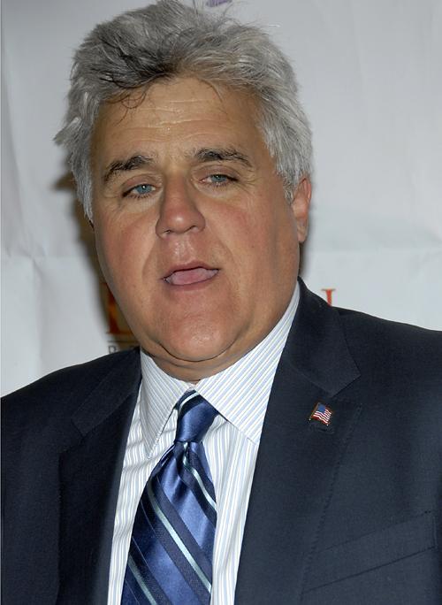 In this Sunday, April 27, 2008 file photo, Jay Leno poses on the press line at the Silver Rose Gala held at the Beverly Hills Hotel in Beverly Hills, Calif. Dan Steinberg, The Associated Press
