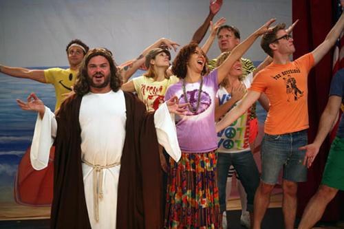 In this image released by FunnyorDie, Jack Black portrays Jesus in a Web video called Prop 8: The Musical. The Associated Press
