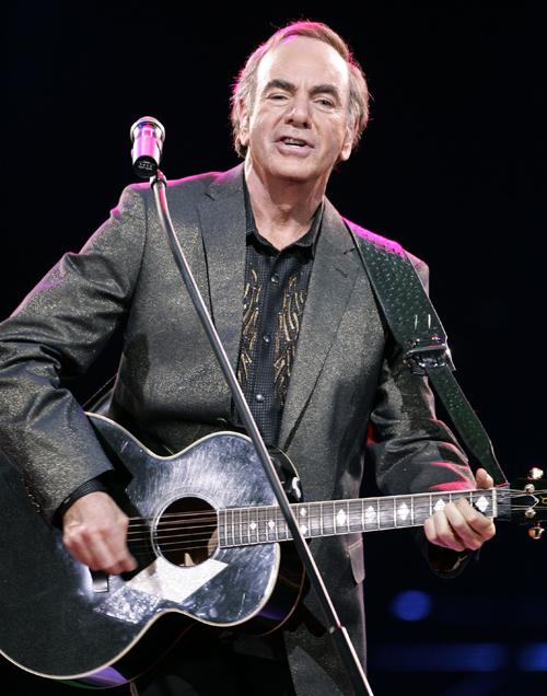 In this May 27, 2008 file photo, U.S. singer Neil Diamond performs during his concert in Munich, southern Germany. The Associated Press
