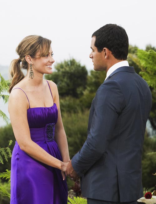 In this image released by ABC, Jason Mesnick, right, is shown with Molly Malaney on the season finale of Matt Klitscher, The Associated Press
