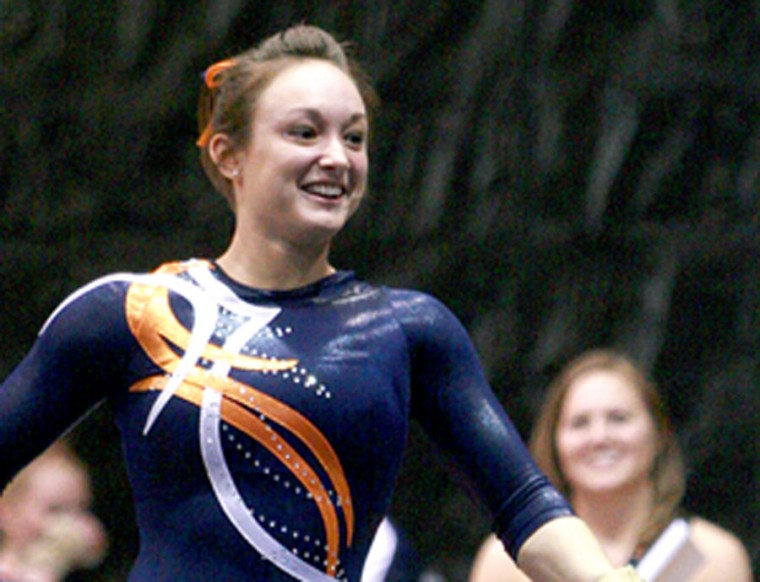 Illinois Allison Buckley competes on the floor exercise at the 2009 Big Ten Tournament on Saturday, March 21st at Huff Hall.
