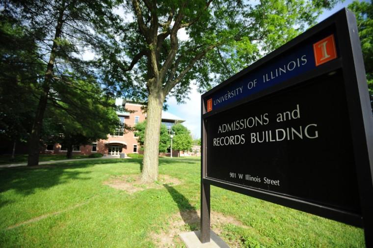 The Admissions and Records Building is at 901 W Illinois St in Urbana. Chicago Tribune reporting recently revealed that politicians pressured University officials to admit under-qualified students.
