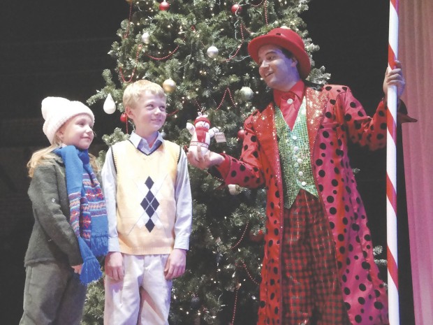 From left, Mackenna Janz, Cole Bizarri and Joseph J. Baez perform in Holly Jolly Christmas at Circa 21 Dinner Playhouse. (Contributed photo)
