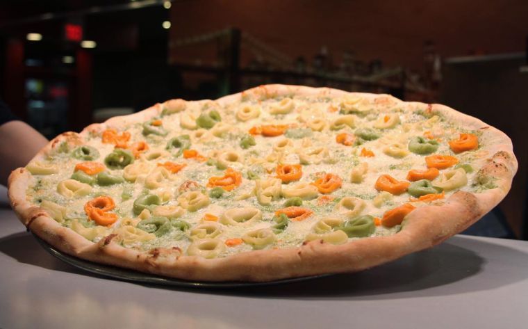 Antonio’s Pizza on Green Street features its pesto tortellini pizza.