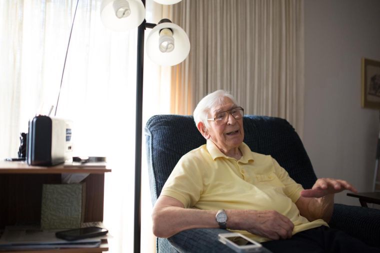 Fred Kummerow, emeritus professor of comparative biosciences, sits in his Urbana home, discussing his lifes work of heart disease research and campaign to ban trans fats. On Nov. 7, the FDA announced its plan to ban the substance from all foods.