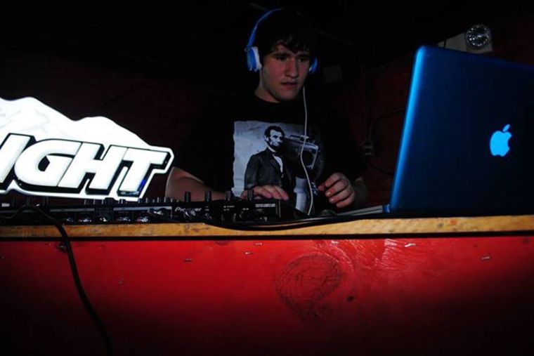 Dan Manning, Kappa Delta Rho fraternity member and junior in LAS, DJs at KAM’S at night. Manning has been a DJ for the on-campus bar for a year and a half.
