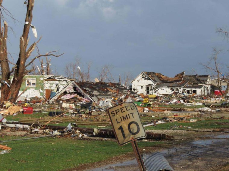 Houses were heavily damaged after a tornado ravaged through Gifford, Ill., on Sunday. According to the National Weather Service, multiple tornadoes touched ground in Champaign County shortly before 1 p.m. Around 12:30 p.m., a tornado warning was issued for Champaign County until 1 p.m. and was later extended to 1:15 p.m. At press time, The Chicago Tribune reported that at least three people were killed across the state due to Sundays tornadoes and storms. Pekin and Washington, two communities near Peoria, were among the hardest hit.