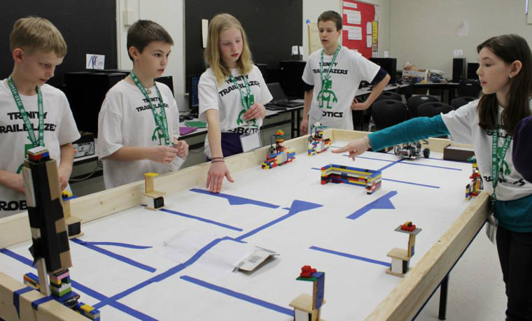Students participate in the fifth annual state 4-H robotics competition on April 20, 2013.