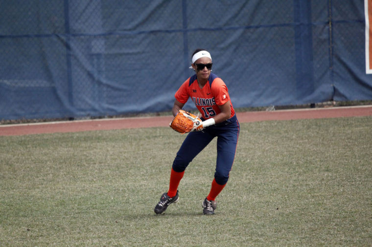 Illinois Alex Booker prepares to throw the ball during the game against Nebraska on April 6. 