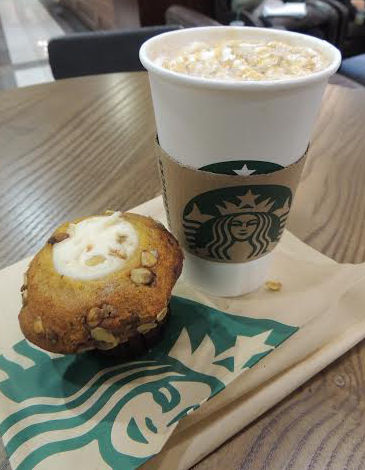 The Salted Caramel Mocha and the Pumpkin Cream Cheese Muffin are two seasonal menu items now selling at local Starbucks locations.