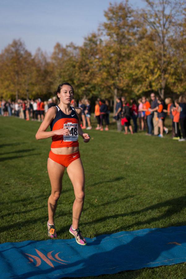 Illinois Hanna Winter, sophomore, earns fourth place at the Illini Open 2014 at the Arboretum on October 25th.