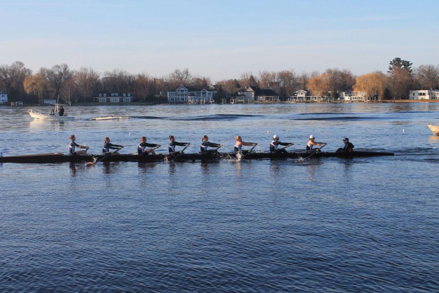 The Illinois womens rowing team compete in the Lubbers Cup in Michigan.