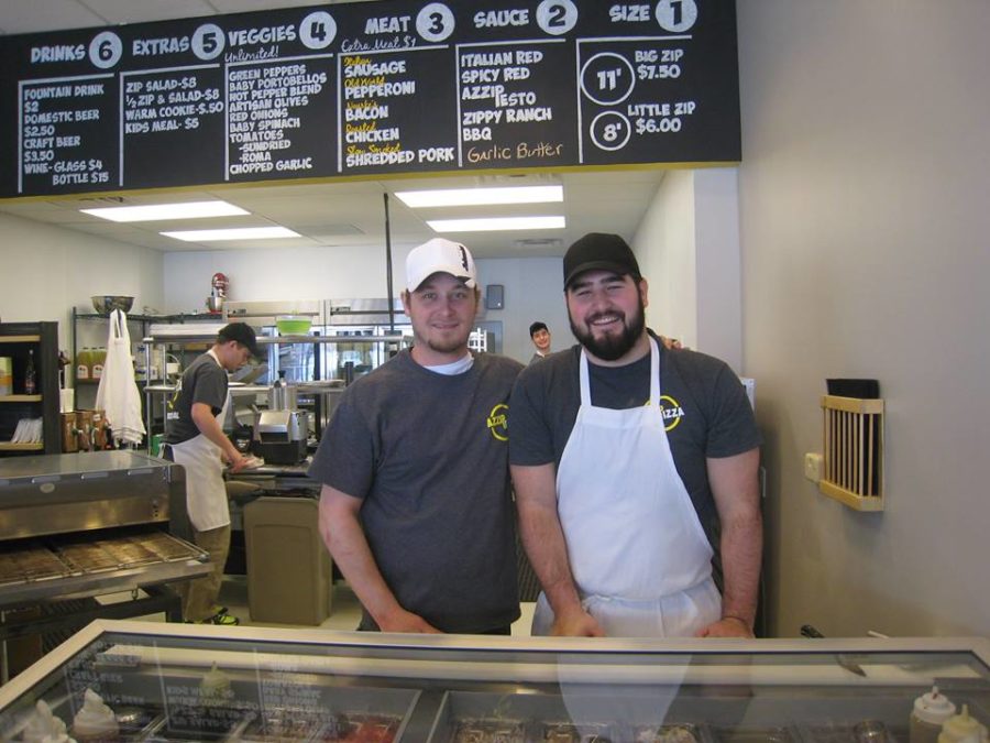 Business partners Blake Kolker (left) and Brad Niemeier (right) will open a new Azzip Pizza location in Campustown in August.