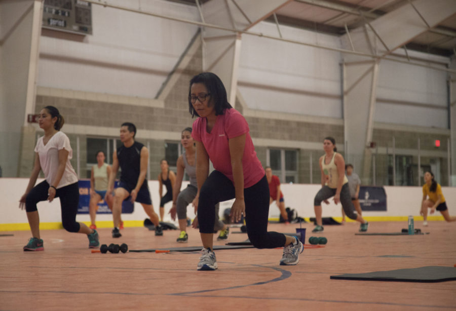 Among many of the fitness classes offered at the Campus Recreation Centers, R.I.P.P.E.D., held every Tuesday from 5:30-6:30 p.m. in CRCE in Urbana is a popular choice for women.