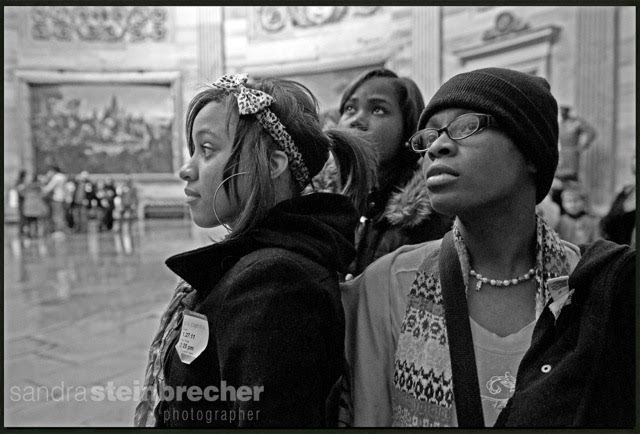 Fenger High School students visit the US Capitol. Photo from The Education Project Photo Exhibition by Sandra Steinbrecher being featured at the Illini Union Art Gallery in September.