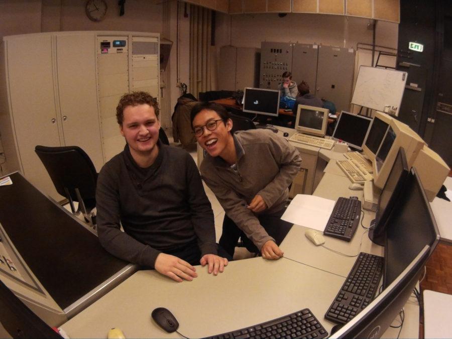 During his time studying abroad in the Netherlands, Osamu Miyawaki, right, focused on connecting with locals. Here, hes pictured in a low-speed wind tunnel laboratory. His group consisted of all Dutch students, so Miyawaki said the experience was not only academically rewarding, but also culturally enriching. 

