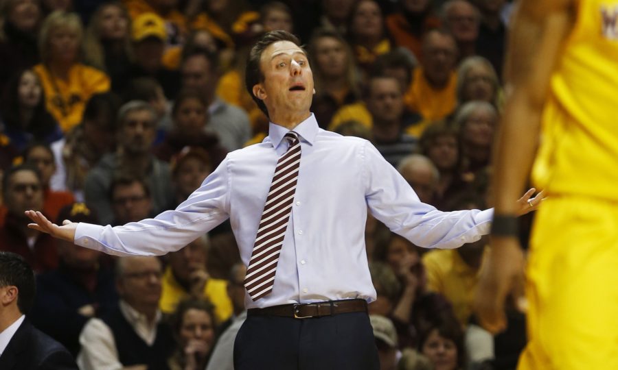 Minnesota+Gophers+head+coach+Richard+Pitino+reacts+during+a+college+basketball+game+against+the+Michigan+Wolverines+at+Williams+Arena+in+Minneapolis+on+Thursday%2C+Jan.+2%2C+2013.+%28Richard+Tsong-Taatarii%2FMinneapolis+Star+Tribune%2FMCT%29