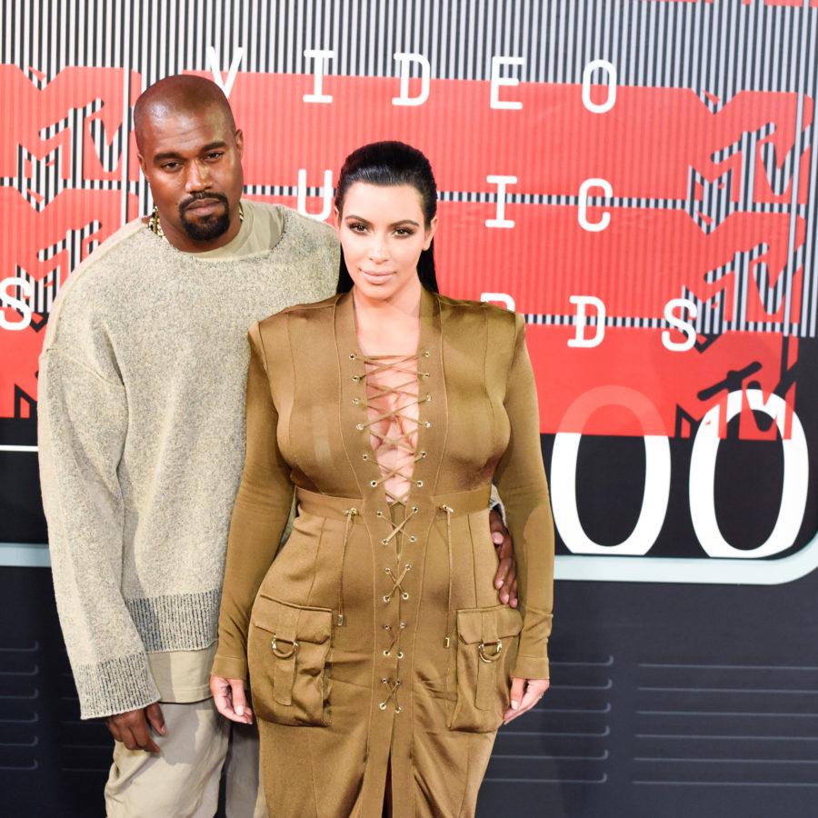 Kanye West and Kim Kardashian West walk the red carpet outside the 2015 MTV Video Music Awards at Microsoft Theatre on Aug. 30, 2015 in Los Angeles. While accepting the Video Vanguard Award, West announced that he will run for president in 2020. (Owen Kolasinski/BFA/Sipa USA/TNS)