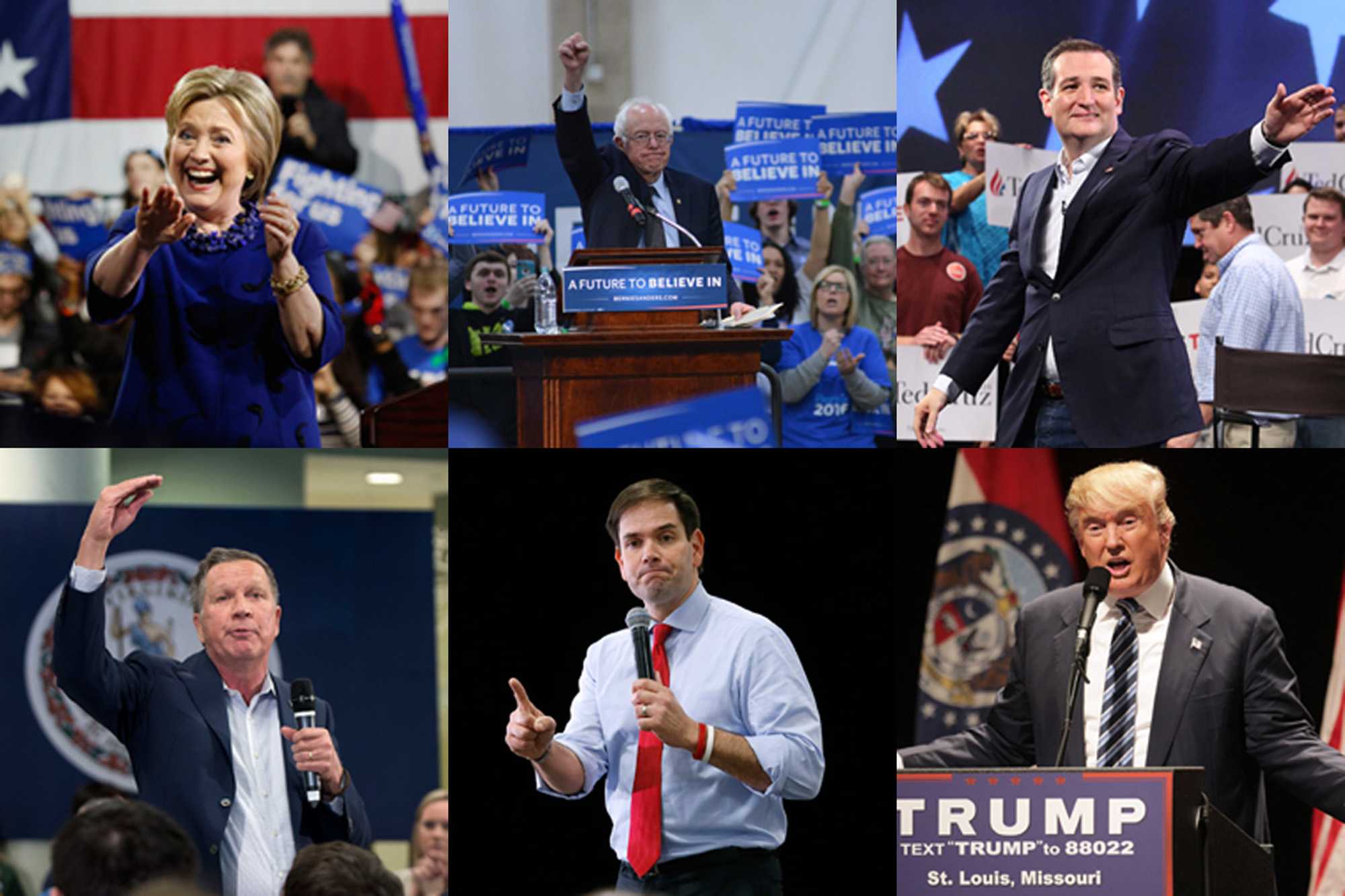 Where The Six Presidential Candidates Stand On Six Key Issues | The ...