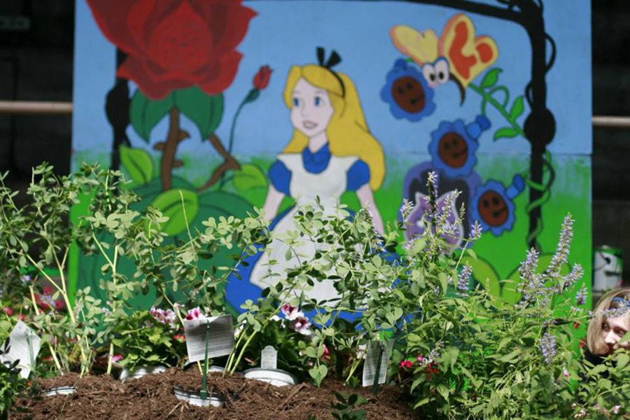 The 2015 flower show was based around a Disney theme and included drawings of the beloved cartoon characters.