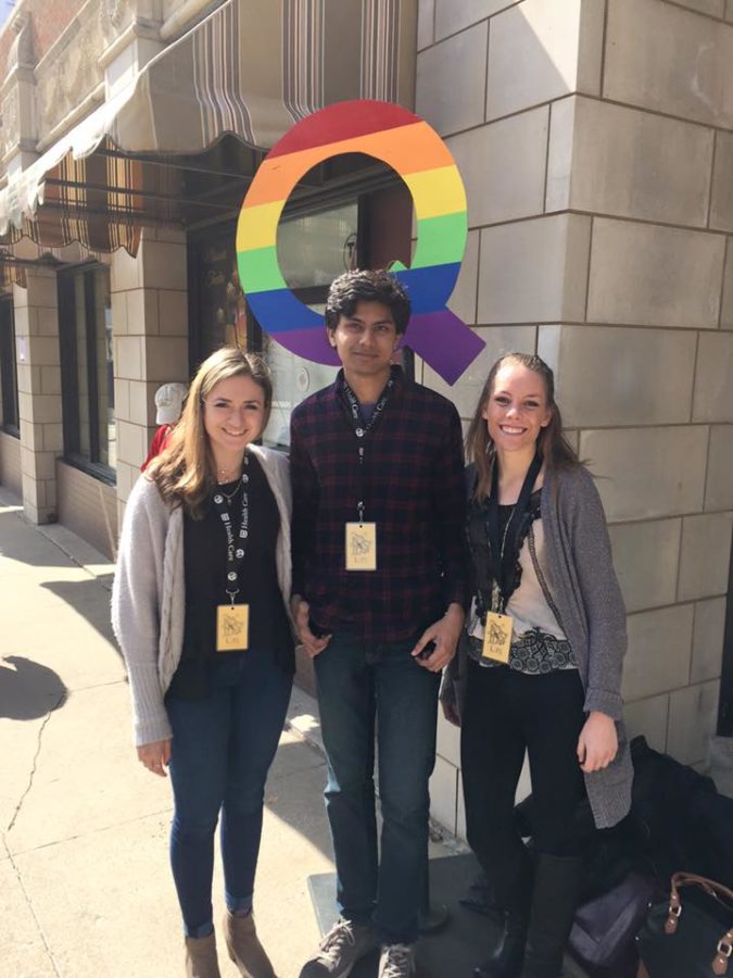 The 2015 Ebert fellows Shalayne Pulia, Ashish Valentine and Riane Lenzer-White at the True/False Documentary Film festival in Columbia, Missouri. The festival was held in March.