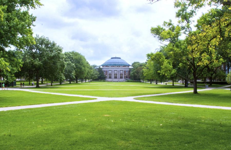 The Main Quad at the University of Illinois.