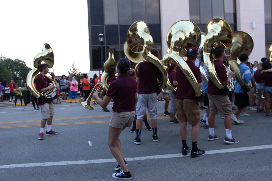 Local school marching bands perform at the Urbana Sweetcorn Festival in downtown Urbana on Saturday, Aug. 27